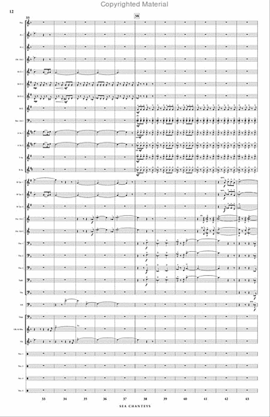 Sea Chanteys Concert Band scores gallery preview page 10
