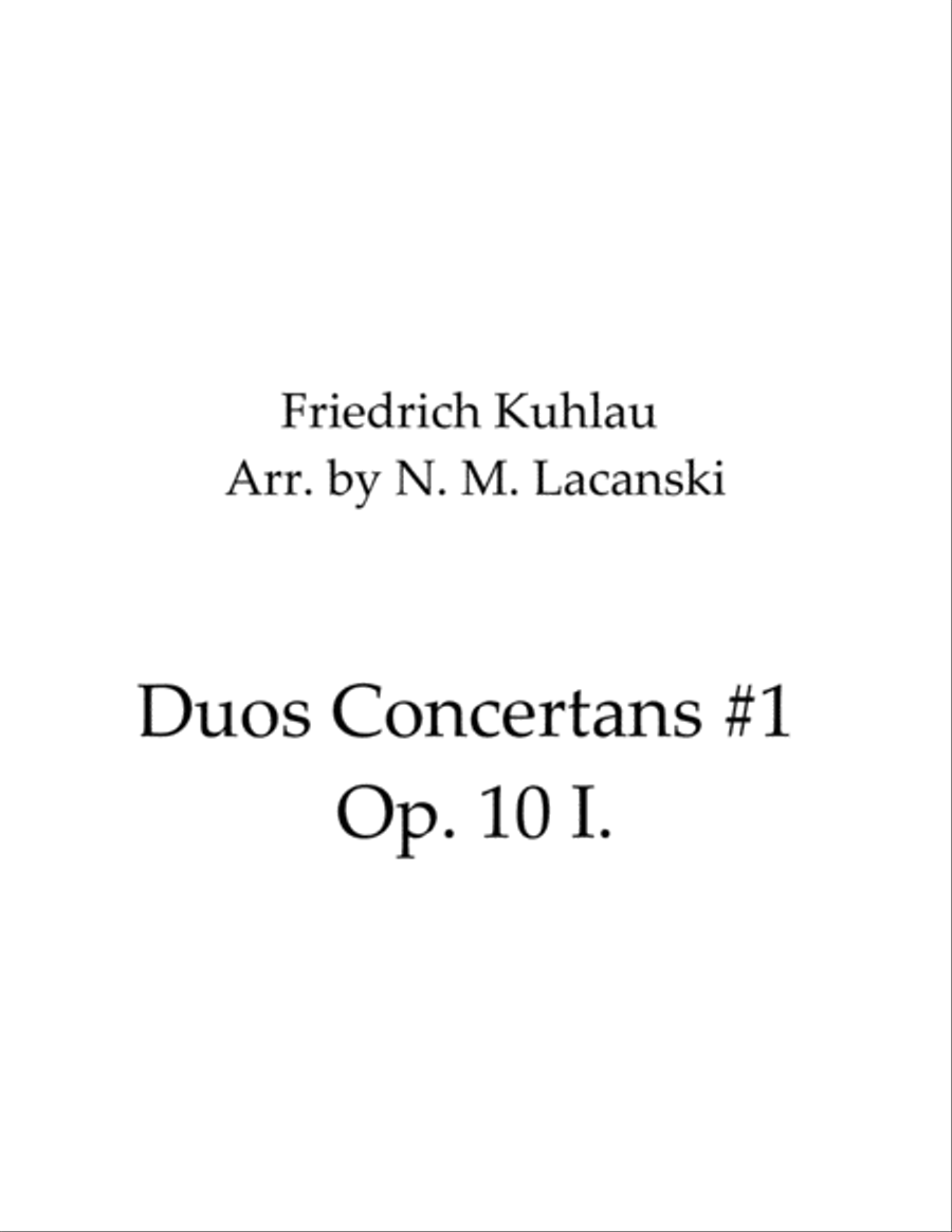 Duos Concertans Movement 1 Flute Duet scores gallery preview page 1