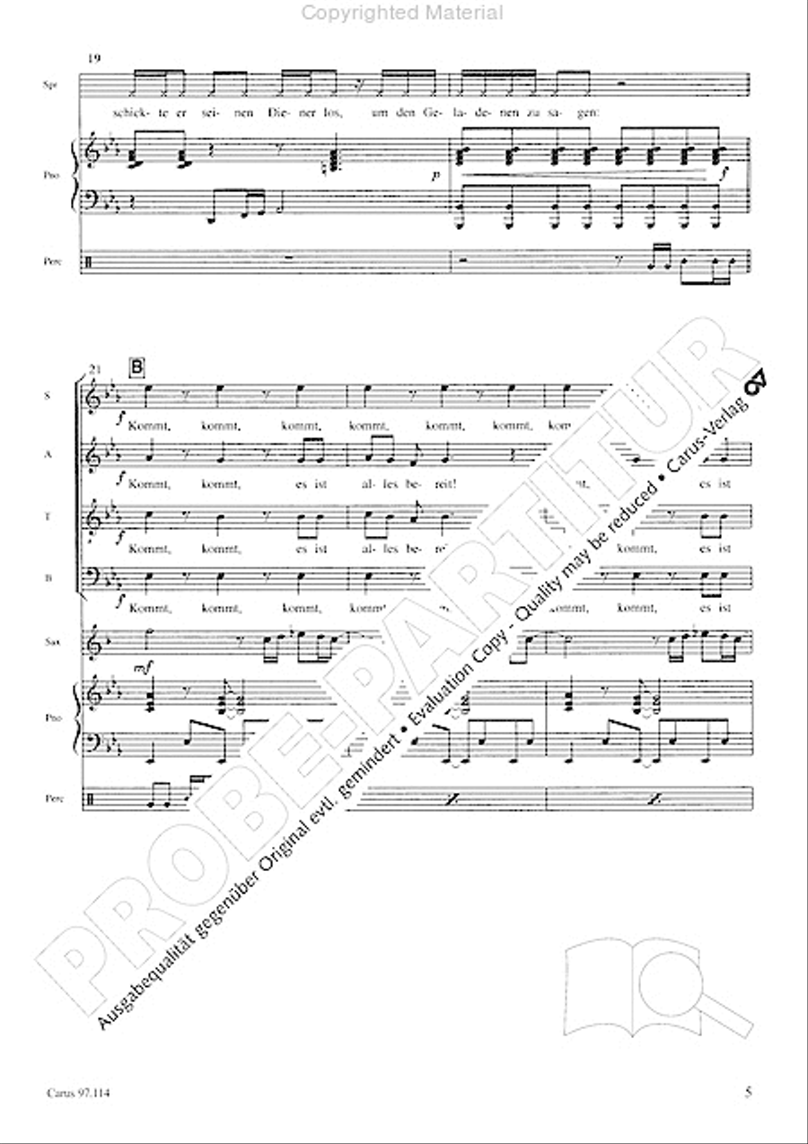 Kommt, es ist alles bereit 4-Part scores gallery preview page 6