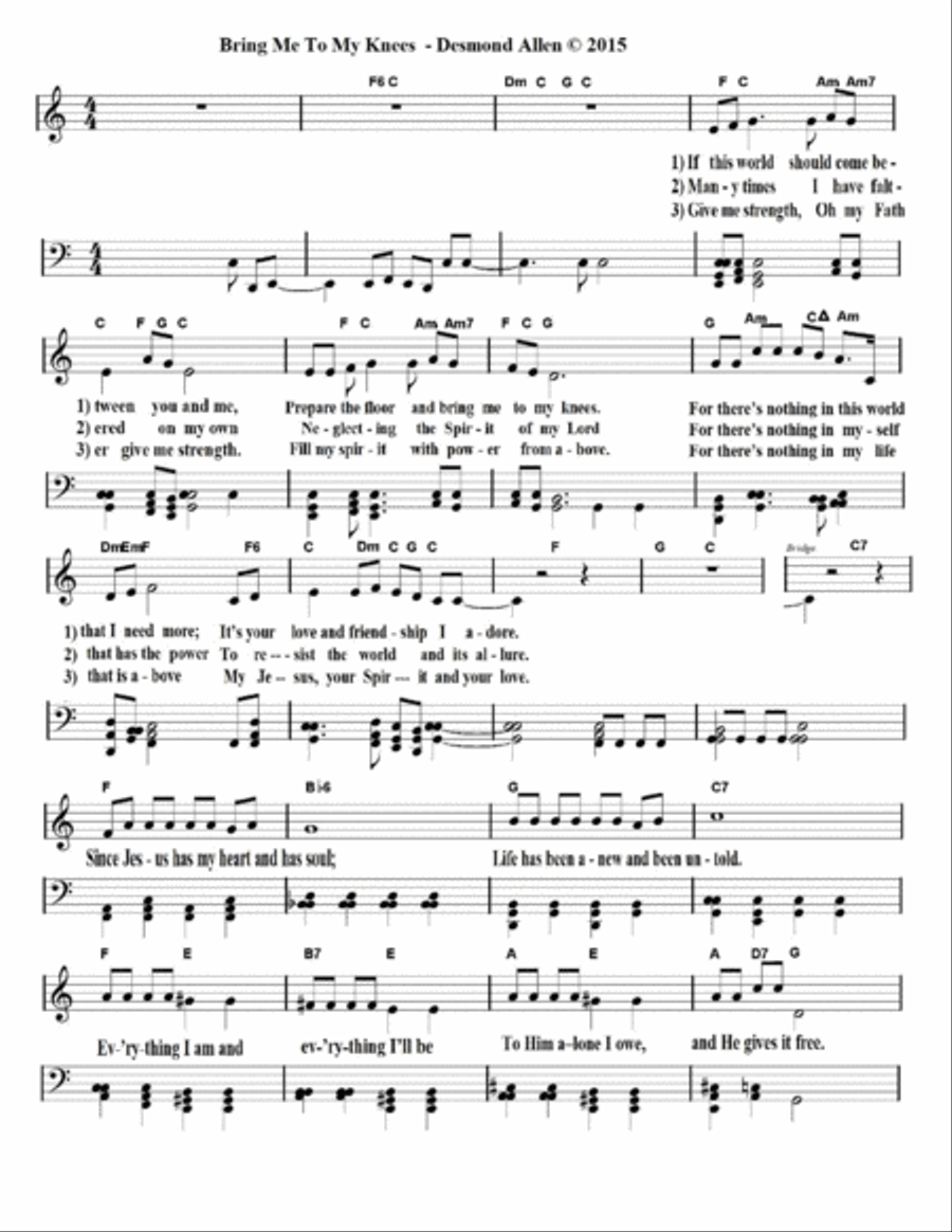 Bring Me To My Knees Bring Me To My Knees Small Ensemble scores gallery preview page 1