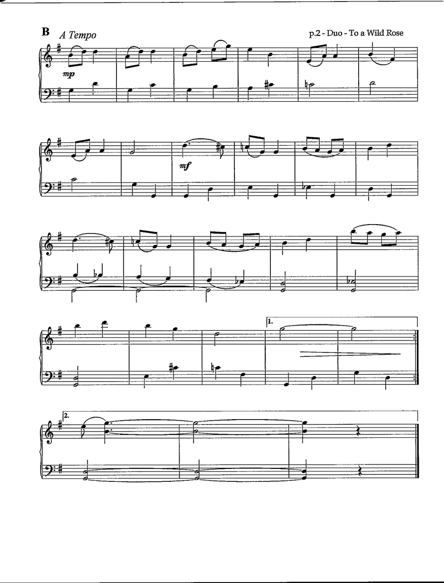 To A Wild Rose String Duet scores gallery preview page 3