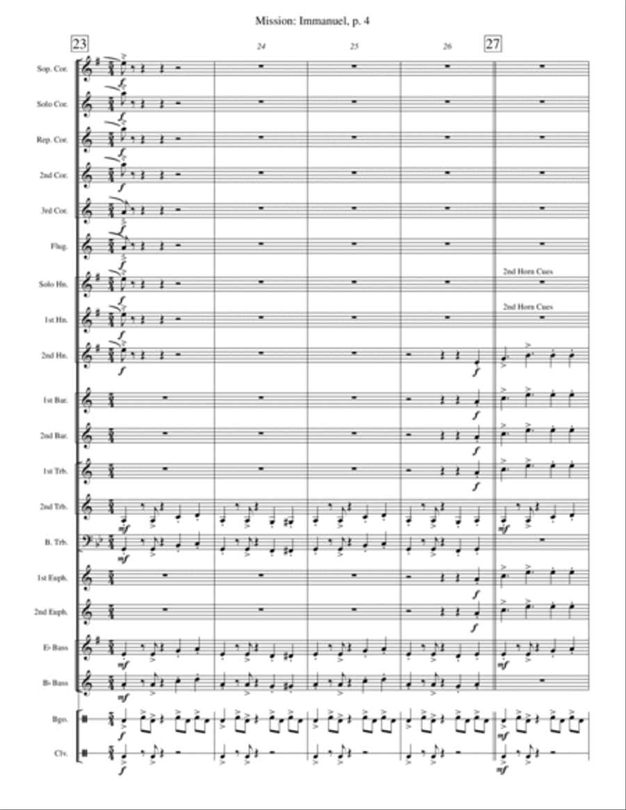 Mission: Impossible Theme from the Paramount Television Series MISSION: IMPOSSIBLE Brass Band scores gallery preview page 4