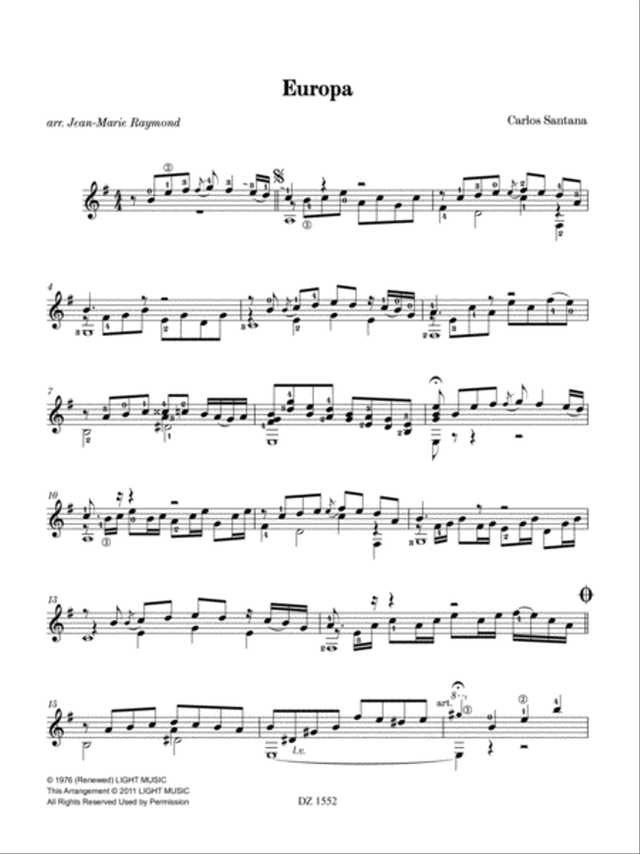 Europa Europa Classical Guitar scores gallery preview page 3
