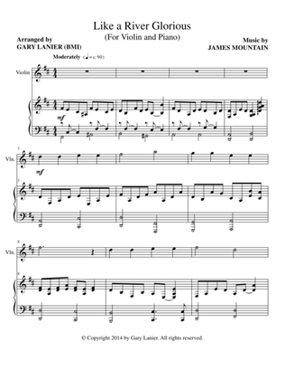 LIKE A RIVER GLORIOUS (Violin Piano and Violin Part)