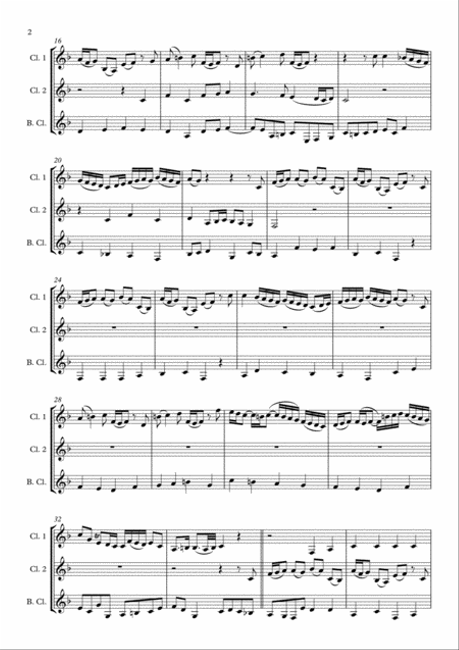 Sleepers Awake arranged for Clarinet Trio Clarinet Trio scores gallery preview page 2