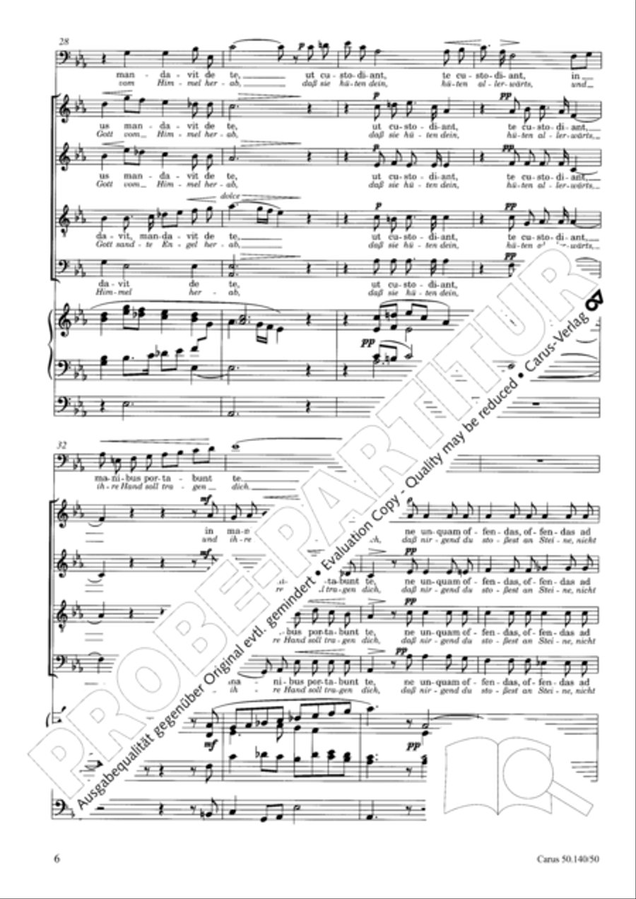 Angelis suis (Engel vom Himmel) 4-Part scores gallery preview page 6