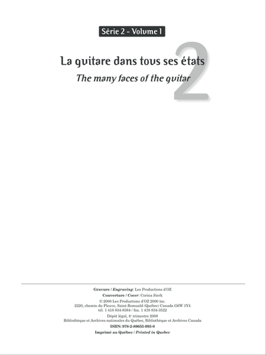La guitare dans tous ses états, Série 2, vol. 1 Classical Guitar scores gallery preview page 1