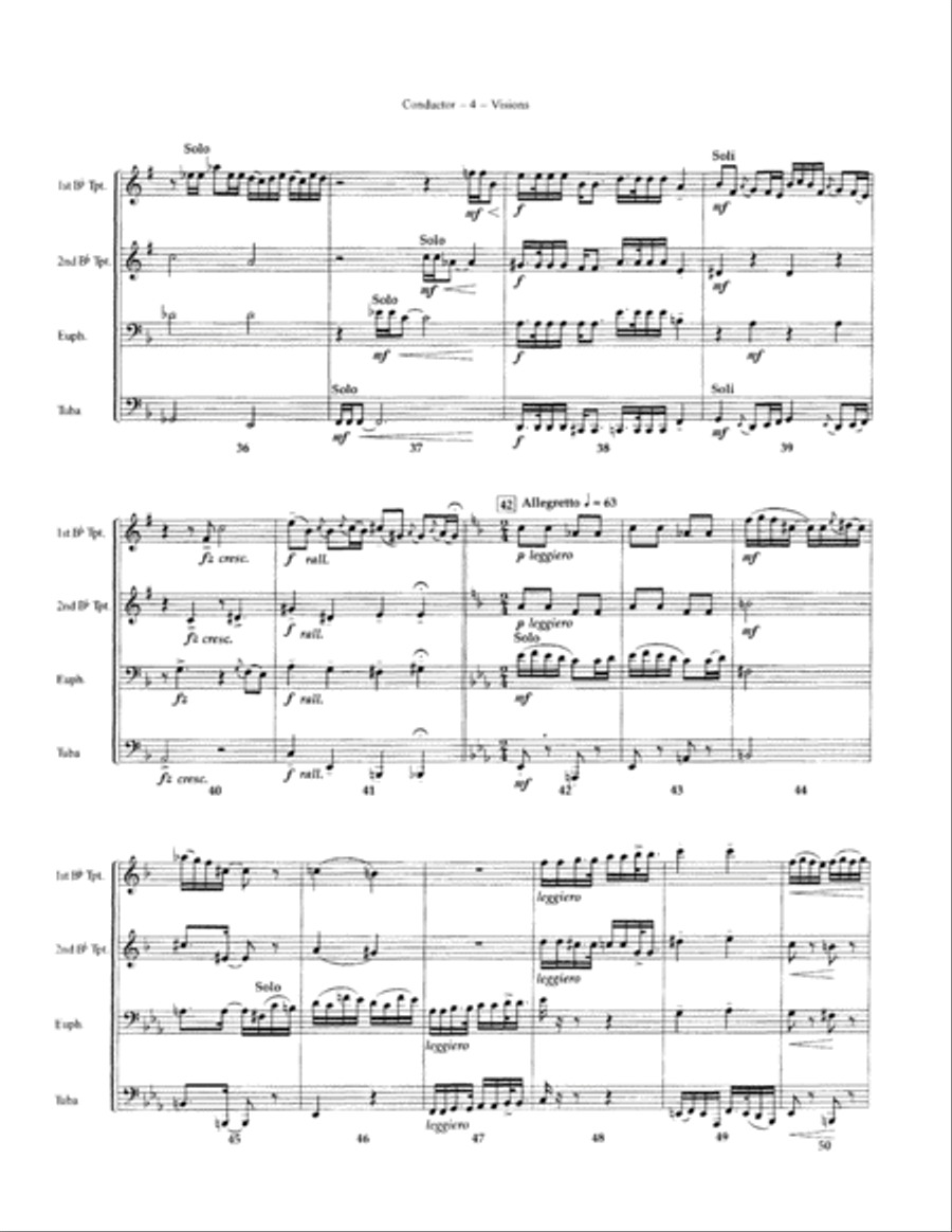 Visions Brass Quartet scores gallery preview page 6