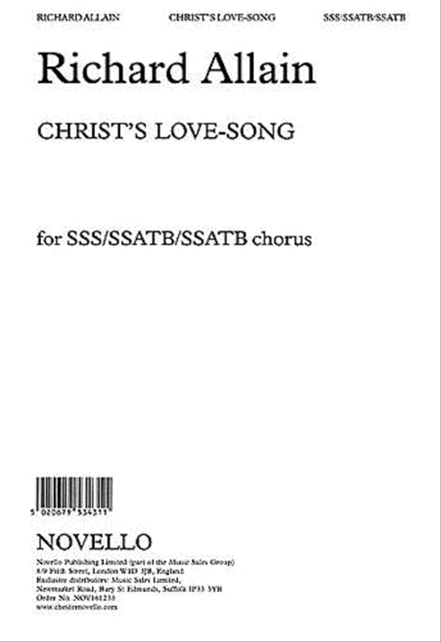 Christ's Love-Song Christ's Love-Song SSATB scores gallery preview page 1