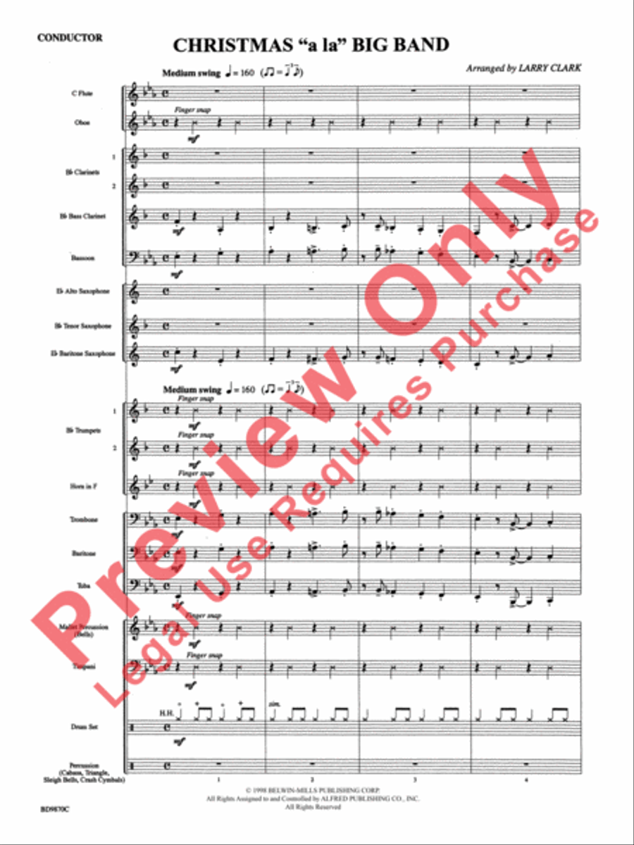 Christmas a la Big Band Christmas a la Big Band Concert Band scores gallery preview page 4