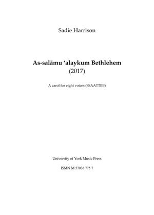 As-Salämu 'alaykum Bethlehem