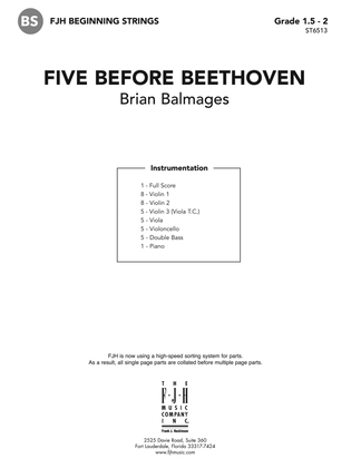 Five Before Beethoven: Score