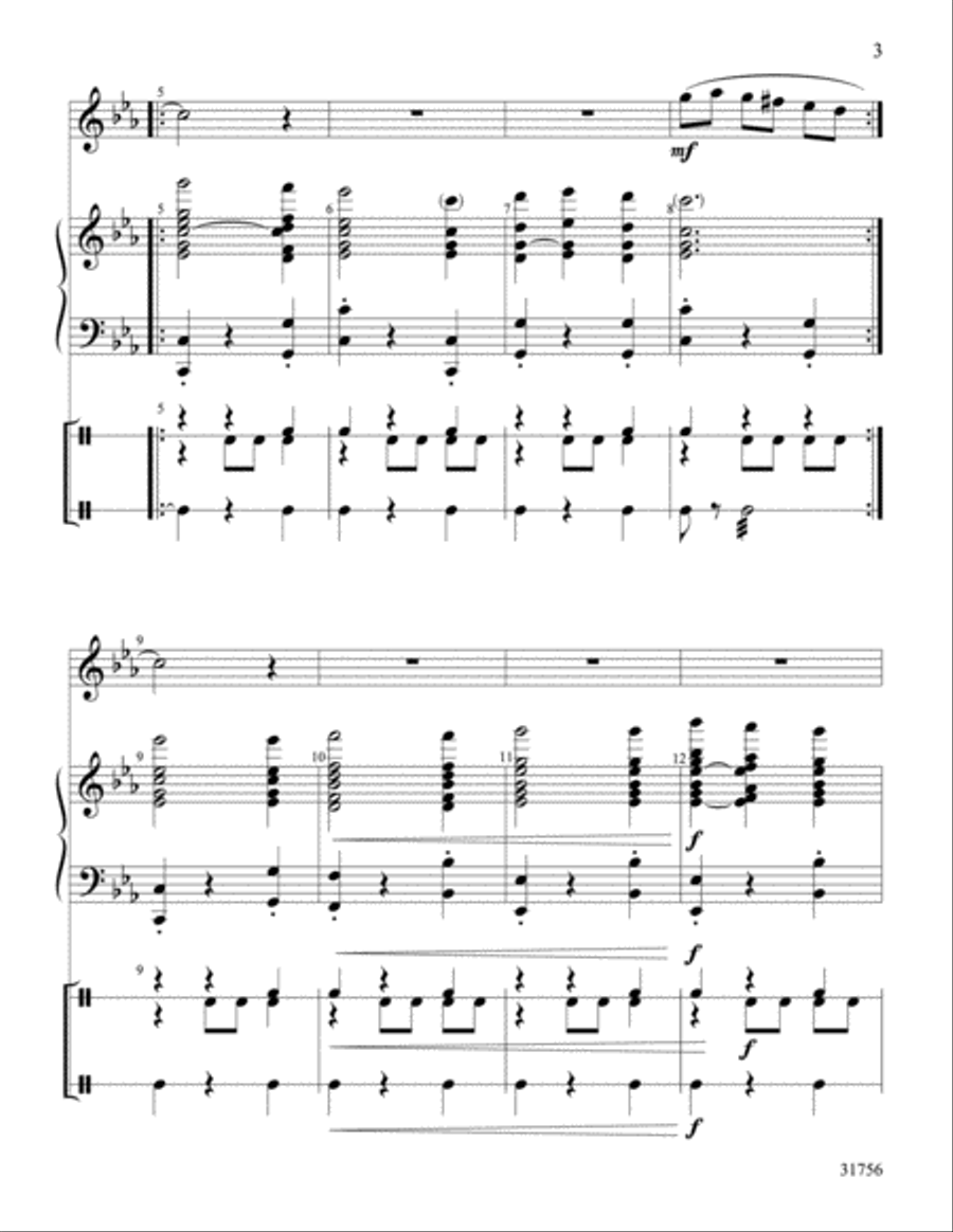 Following Yonder Star Following Yonder Star Handbell Choir scores gallery preview page 3