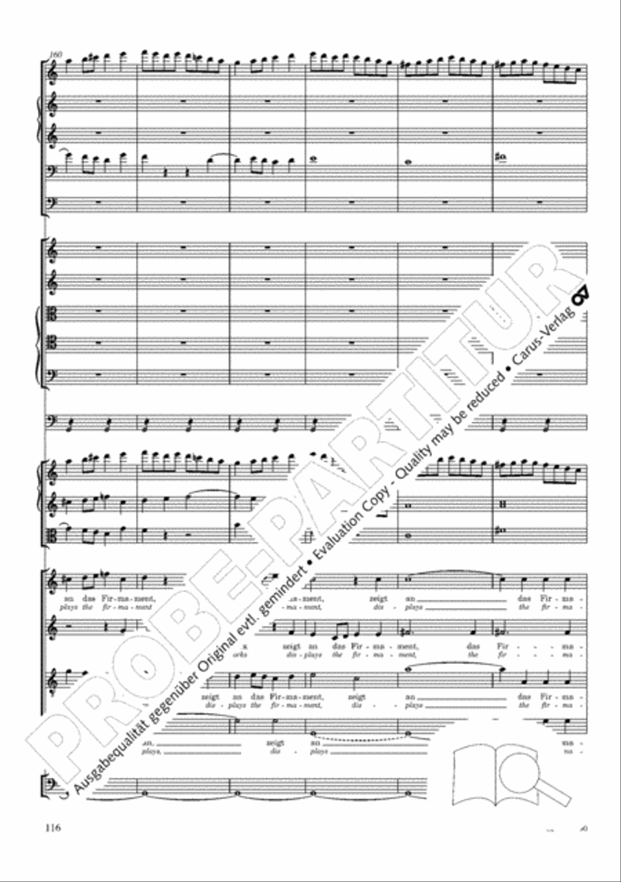 The Creation (Die Schopfung) 4-Part scores gallery preview page 136