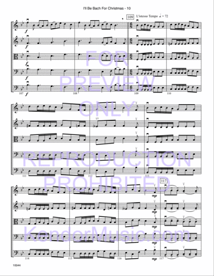 I'll Be Bach For Christmas String Orchestra scores gallery preview page 22