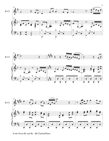 IN THE SWEET BY AND BY (Duet – Bb Clarinet and Piano/Score and Parts) image number null