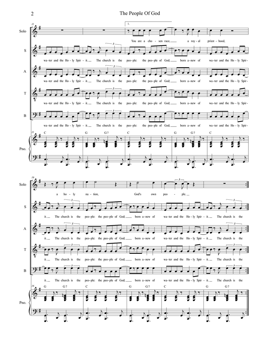 The People Of God (SATB) 4-Part scores gallery preview page 3