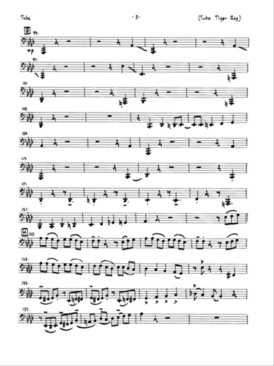 Tuba Tiger Rag - Tuba Tuba Tiger Rag - Tuba Brass Ensemble scores gallery preview page 3