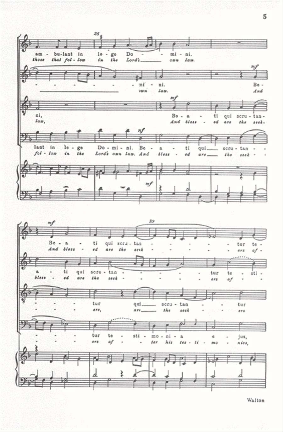 Beati Immaculati (Blessed are the undefiled) 4-Part scores gallery preview page 5