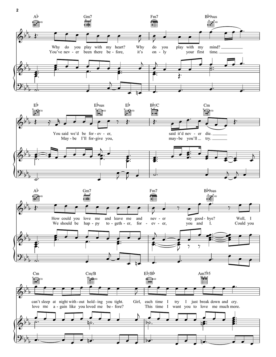 End Of The Road End Of The Road Piano, Vocal, Guitar scores gallery preview page 2