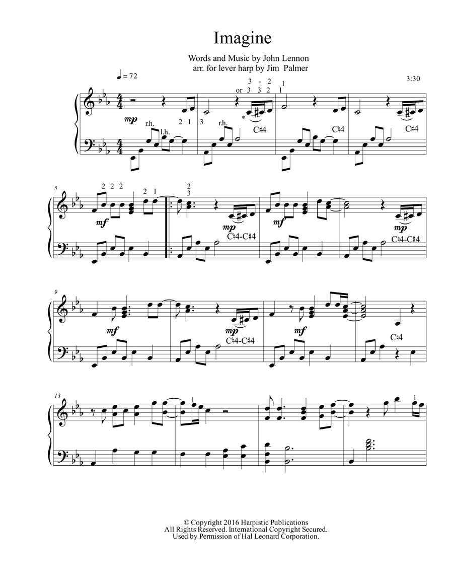 Imagine Imagine Harp scores gallery preview page 1