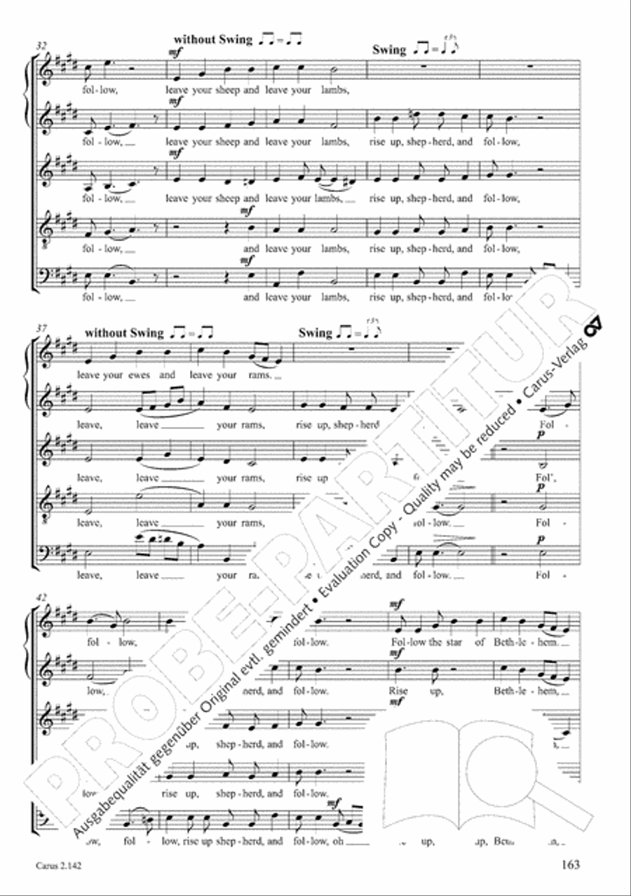 Christmas Carols of the World. Choral collection 4-Part scores gallery preview page 133