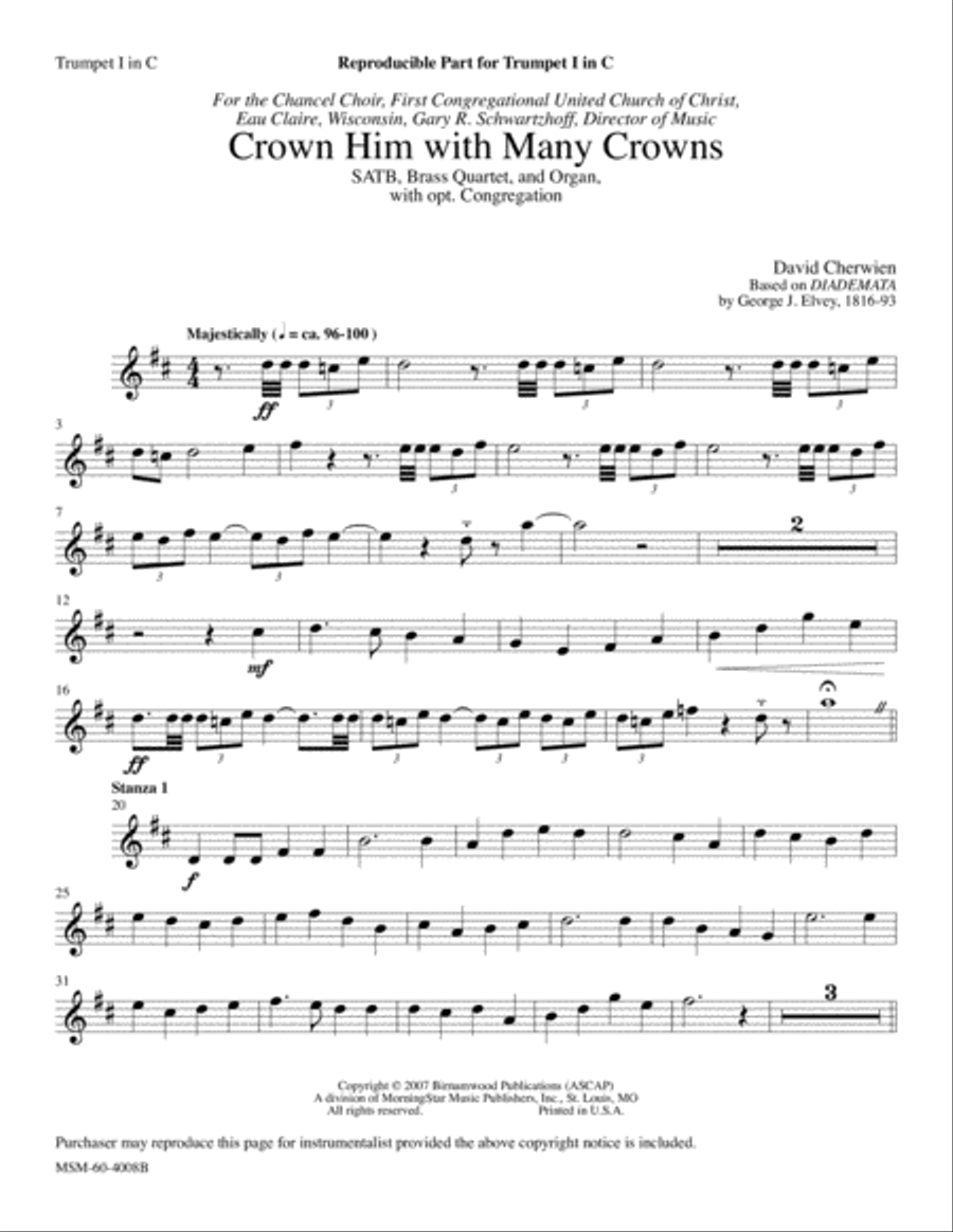 Crown Him with Many Crowns Choir scores gallery preview page 3