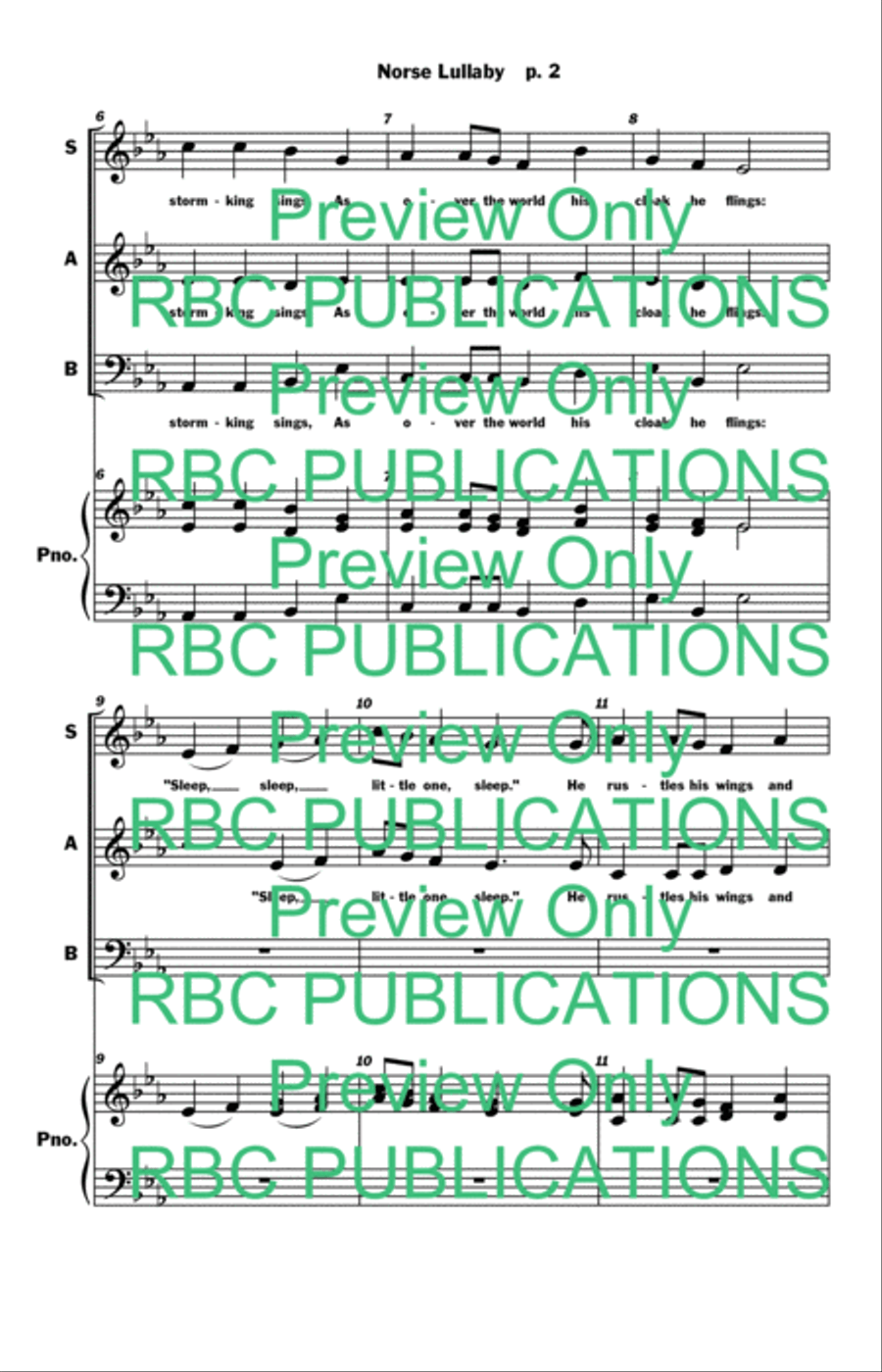 Norse Lullaby (SAB) Norse Lullaby (SAB) 3-Part scores gallery preview page 4