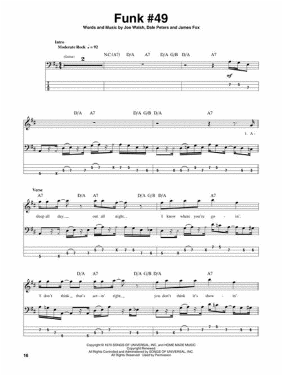 Classic Rock Classic Rock Bass Guitar Tablature scores gallery preview page 6