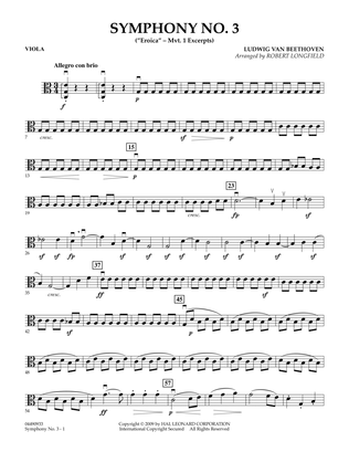 Symphony No. 3 ("Eroica" - Mvt. 1 Excerpts) - Viola