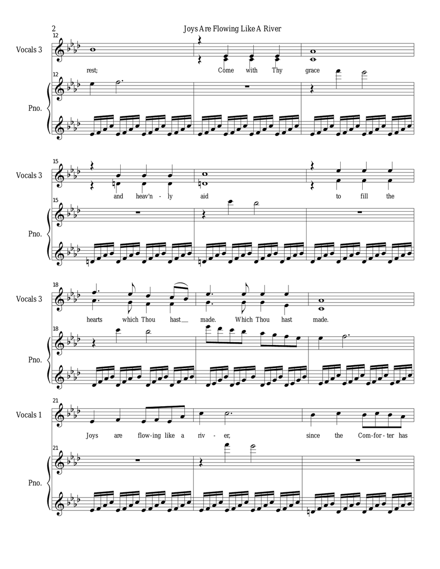 Joys Are Flowing Like A River Choir scores gallery preview page 2