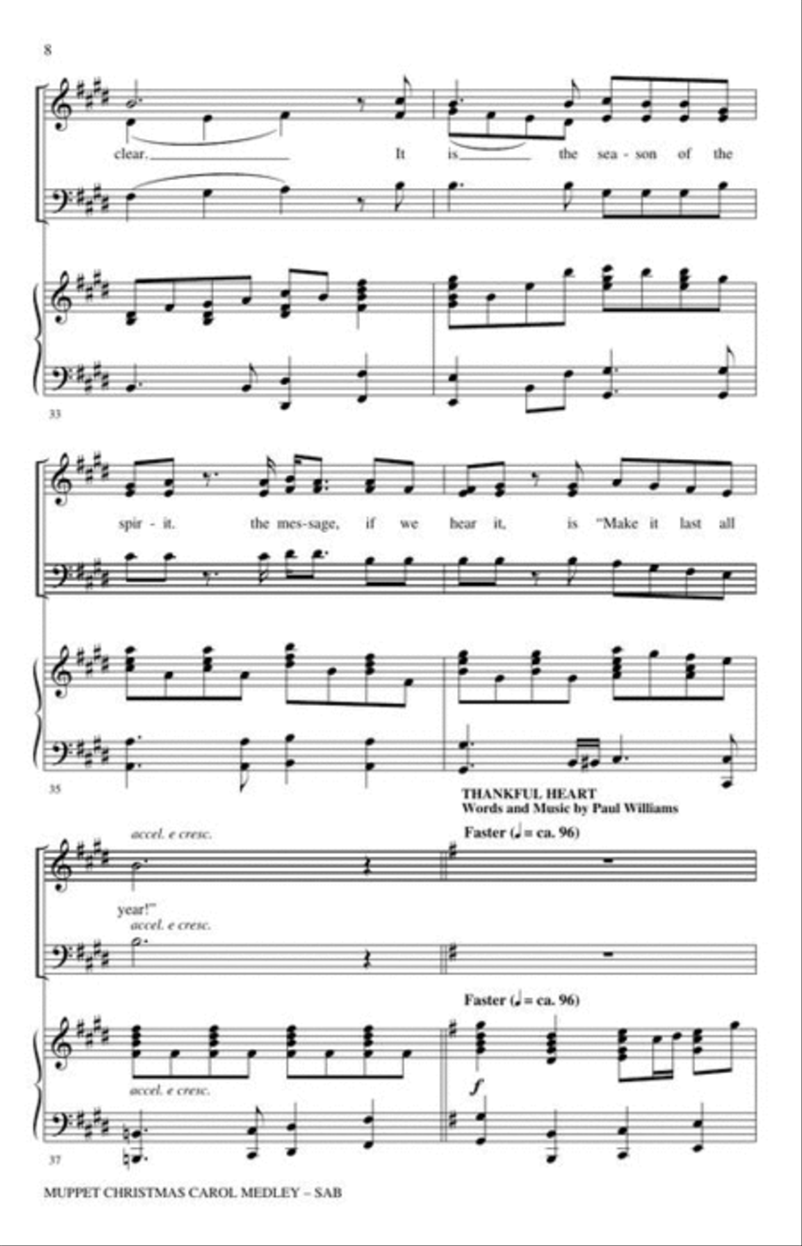 A Muppet Christmas Carol Medley 3-Part scores gallery preview page 5