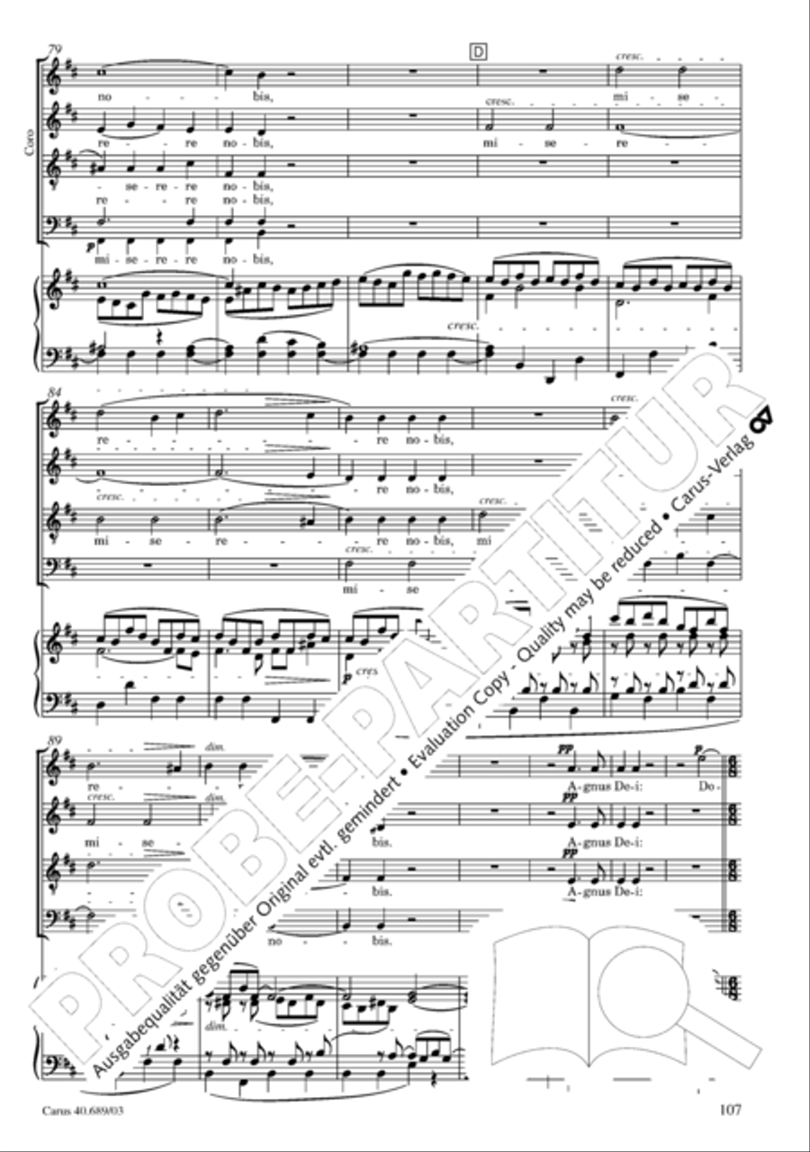 Missa solemnis Missa solemnis 4-Part scores gallery preview page 108