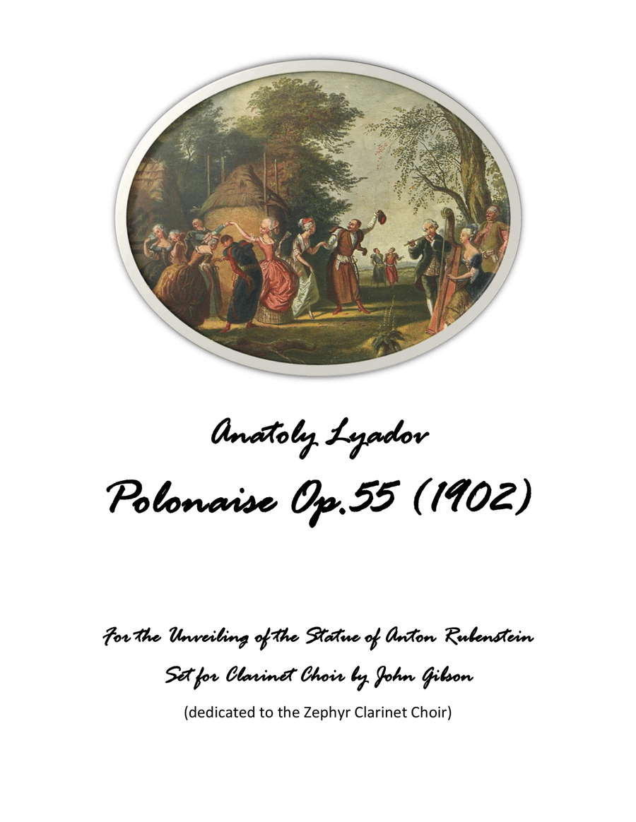 Lyadov Polonaise for Clarinet Choir Clarinet Choir scores gallery preview page 1