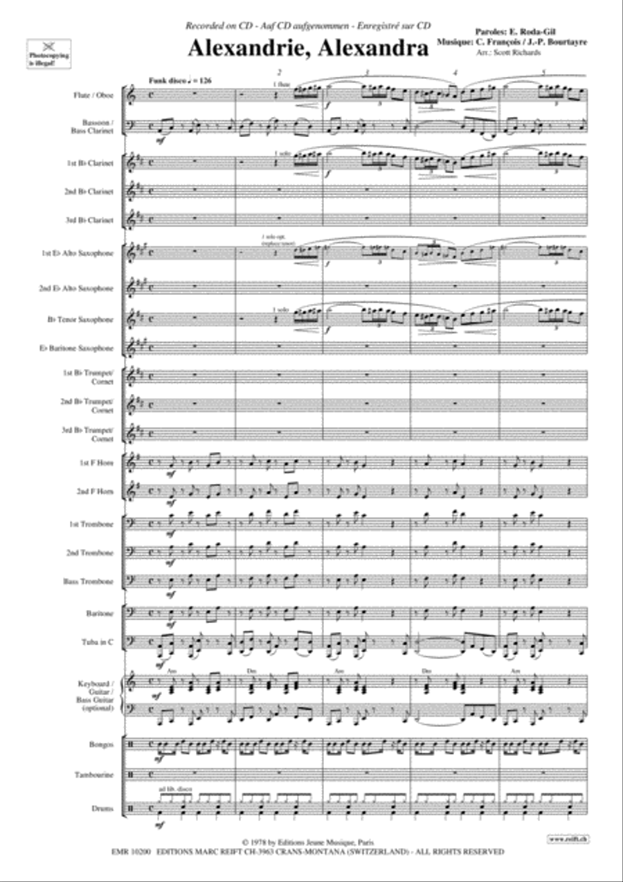 Alexandrie, Alexandra Concert Band scores gallery preview page 4