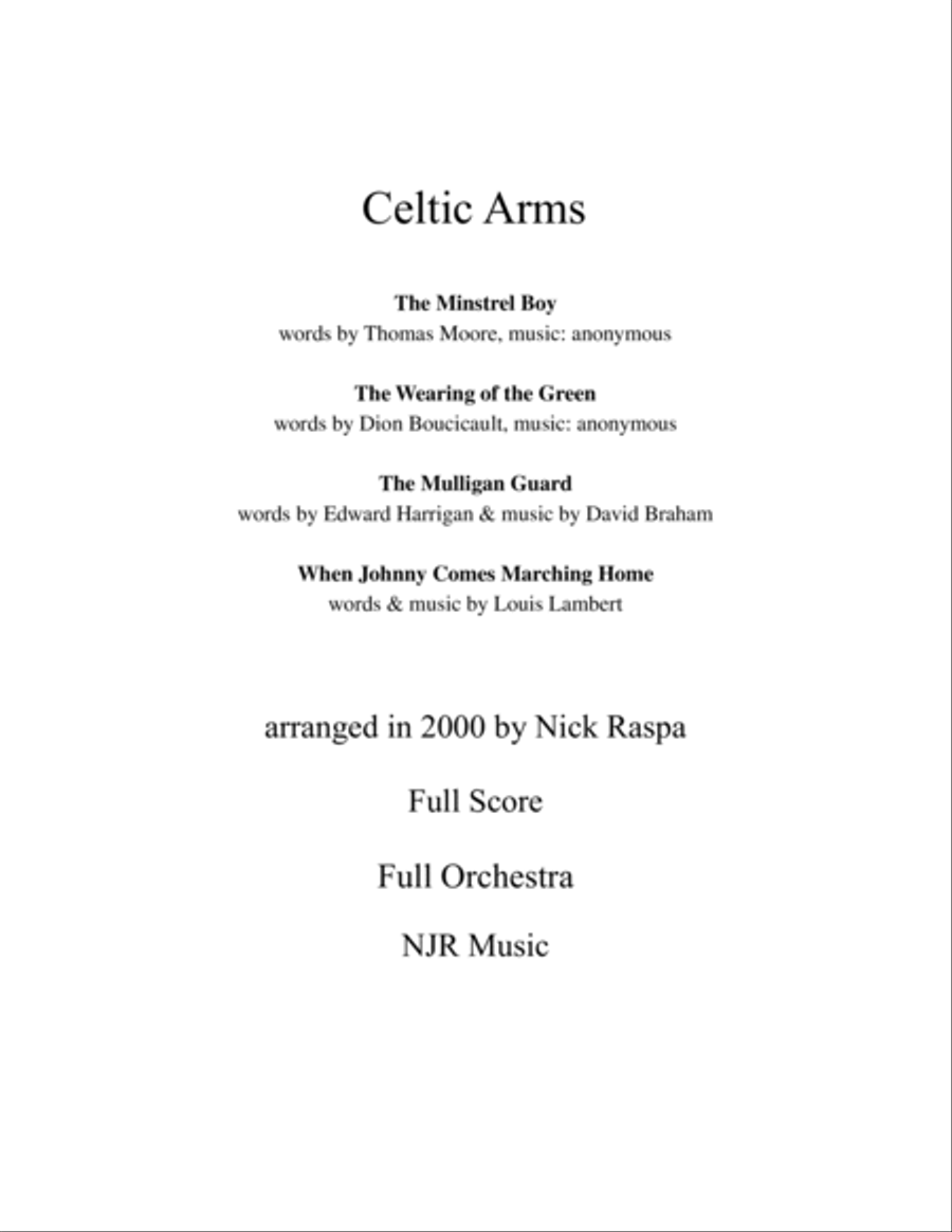 Celtic Arms (full orchestra) Complete Set image number null