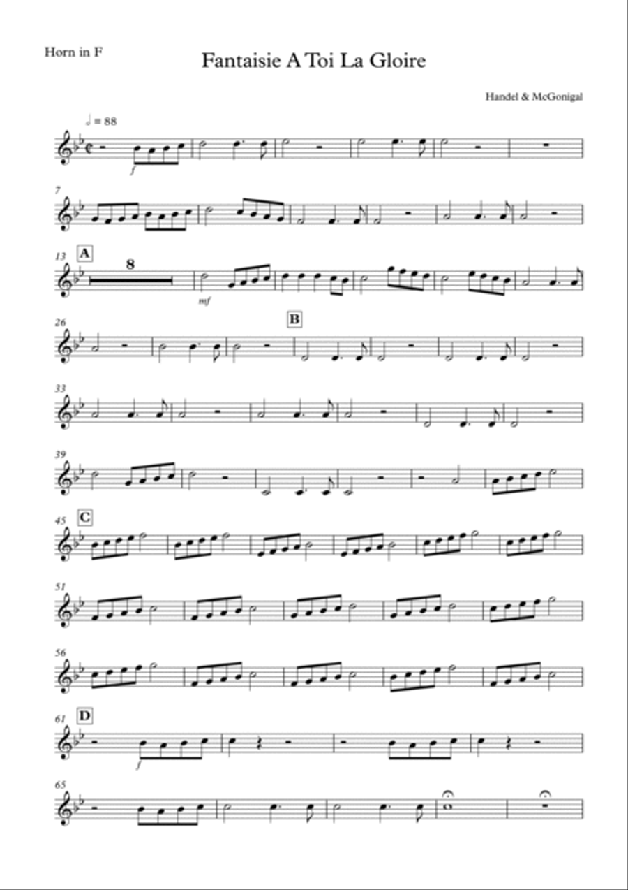 Hail The Conquering Hero Brass Quartet scores gallery preview page 5