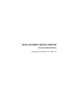 JESUS BLEIBET MEINE FREUDE - Choral from CANTATA 147 - BWV 147 - SATB Choir, Organ and Solo Instrume
