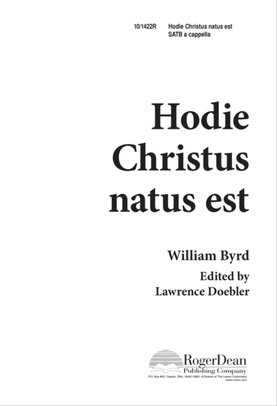 Hodie Christus Natus Est Hodie Christus Natus Est 4-Part scores gallery preview page 1