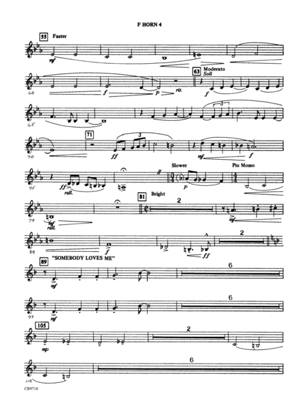 Gershwin! (Medley): 4th F Horn