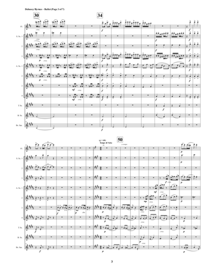 Ballet (Mvt. 4 from Debussy's Petite Suite) for Saxophone Choir + Flute image number null