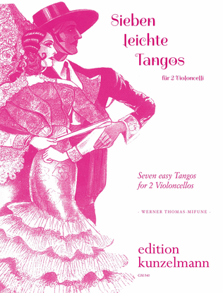 Book cover for 7 easy tangos for 2 celli