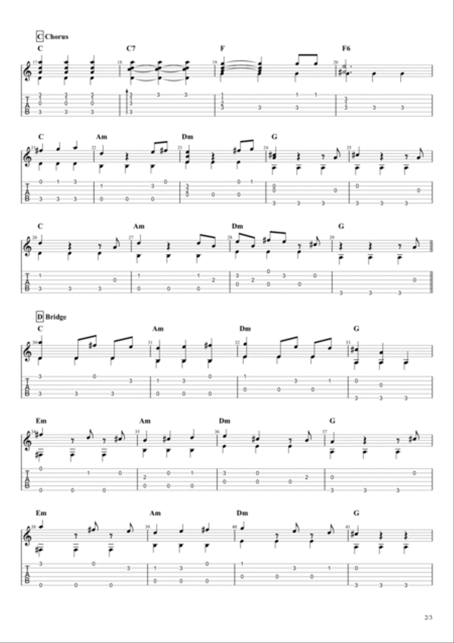 Today Today Guitar Tablature scores gallery preview page 3