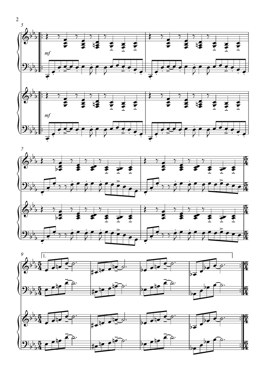 MARIE CURIE Piano Duet scores gallery preview page 5