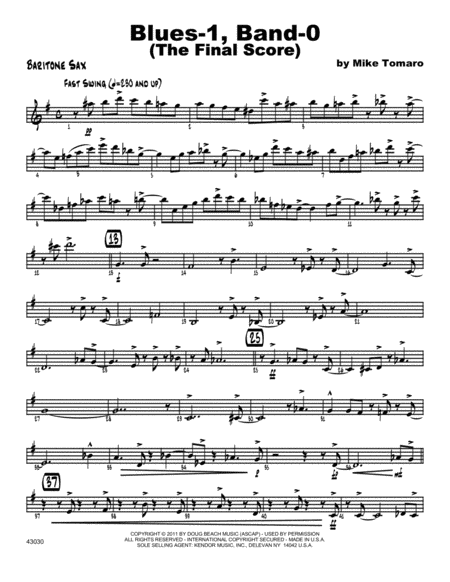 Blues-1, Band-0 (The Final Score) - Baritone Sax