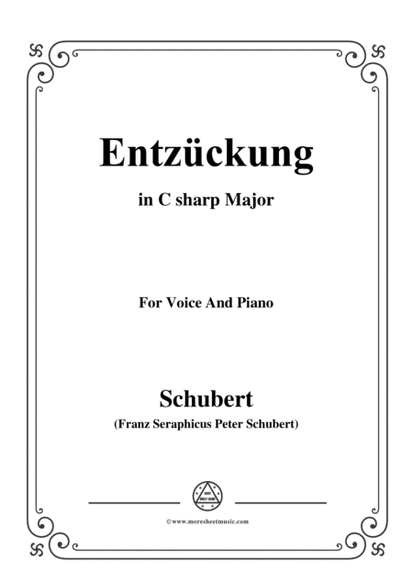 Schubert-Entzückung,in C sharp Major,for Voice&Piano image number null