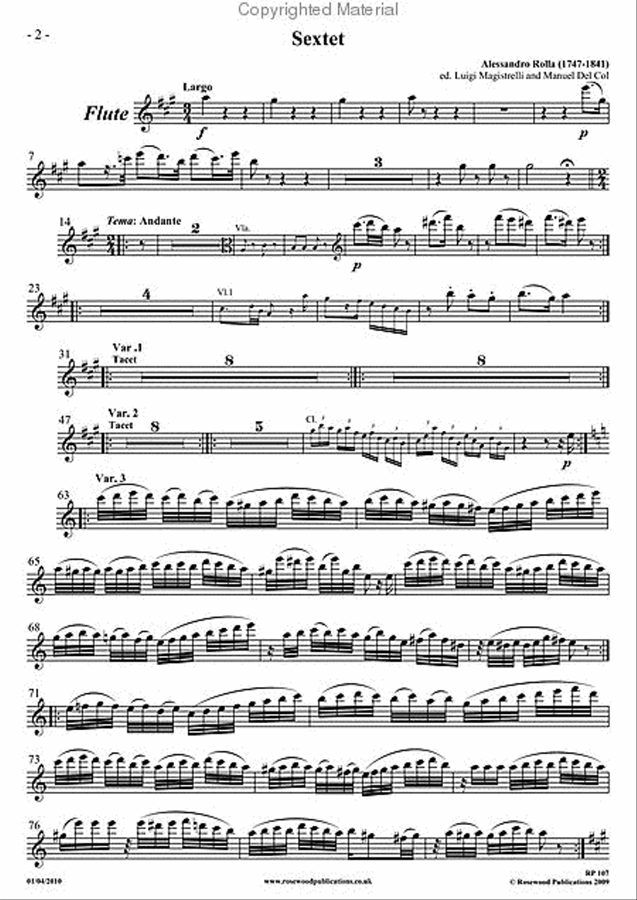 Sextet A Clarinet scores gallery preview page 3
