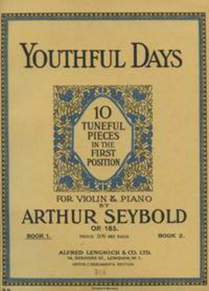 Book cover for Youthful Days op. 183 Band 1