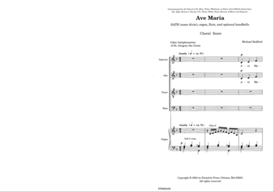 Ave Maria 4-Part scores gallery preview page 4