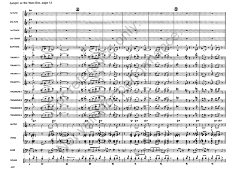 Jumpin' At the Website Jazz Ensemble scores gallery preview page 12
